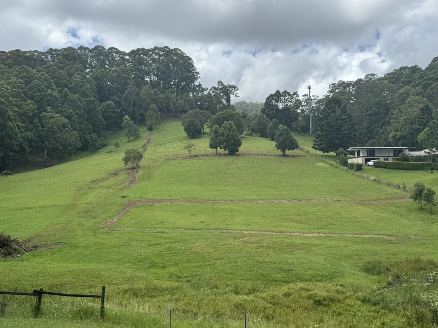 Hillside cleared back to clean open paddock, Yarraman Rd